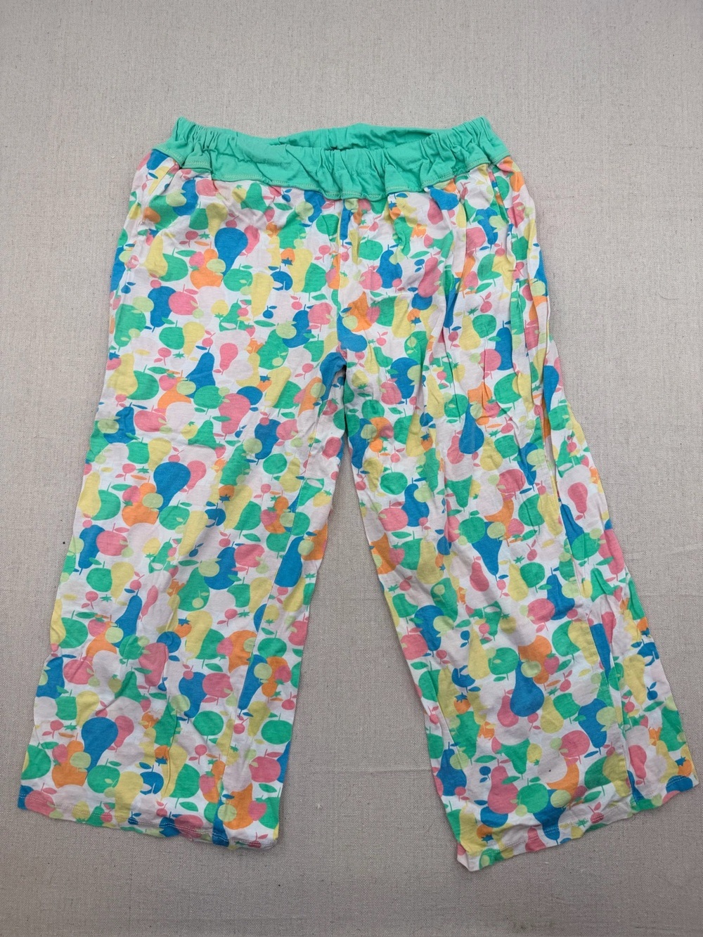 Green Multicolor Balloon-Print Pajama Pants